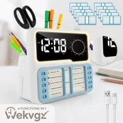 Visual Timer and Digital Countdown Clock with Task List, 4-in-1 Desk Productivity Tool for Students Wekvgz