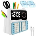 thumbnail image 1 of Wekvgz Visual Timer for Kid Temperature Date Display Silent Countdown Clock with Pen Slot Task Card for Student Educator ADHD, 1 of 14