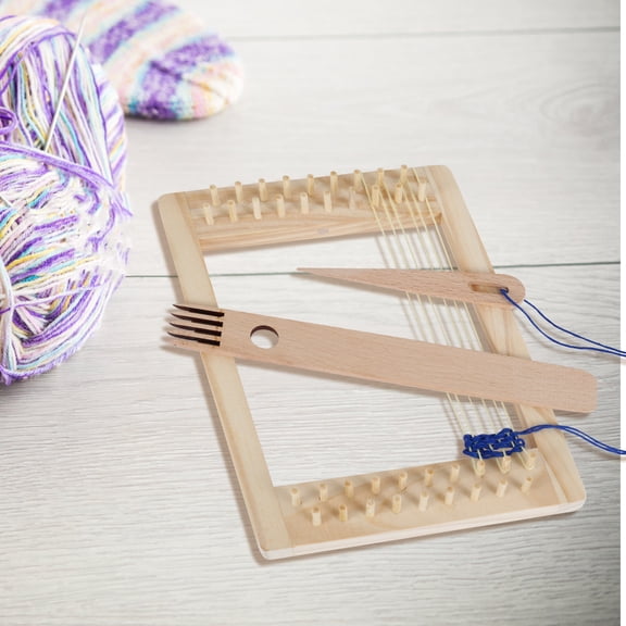 Ikoopy Weaving Loom Kit Stable Construction Tapestry Weaving Machine Flexible Operating Crypto Loom for Variety Wire Knitting Machine Suitable for Children