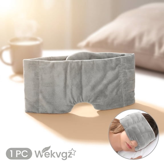 Weighted Eye Mask for Sleeping, Deep Pressure Relief Sleep Mask with Removable Liner, Soft Velvet Blackout Eye Cover for Travel & Relaxation, Grey