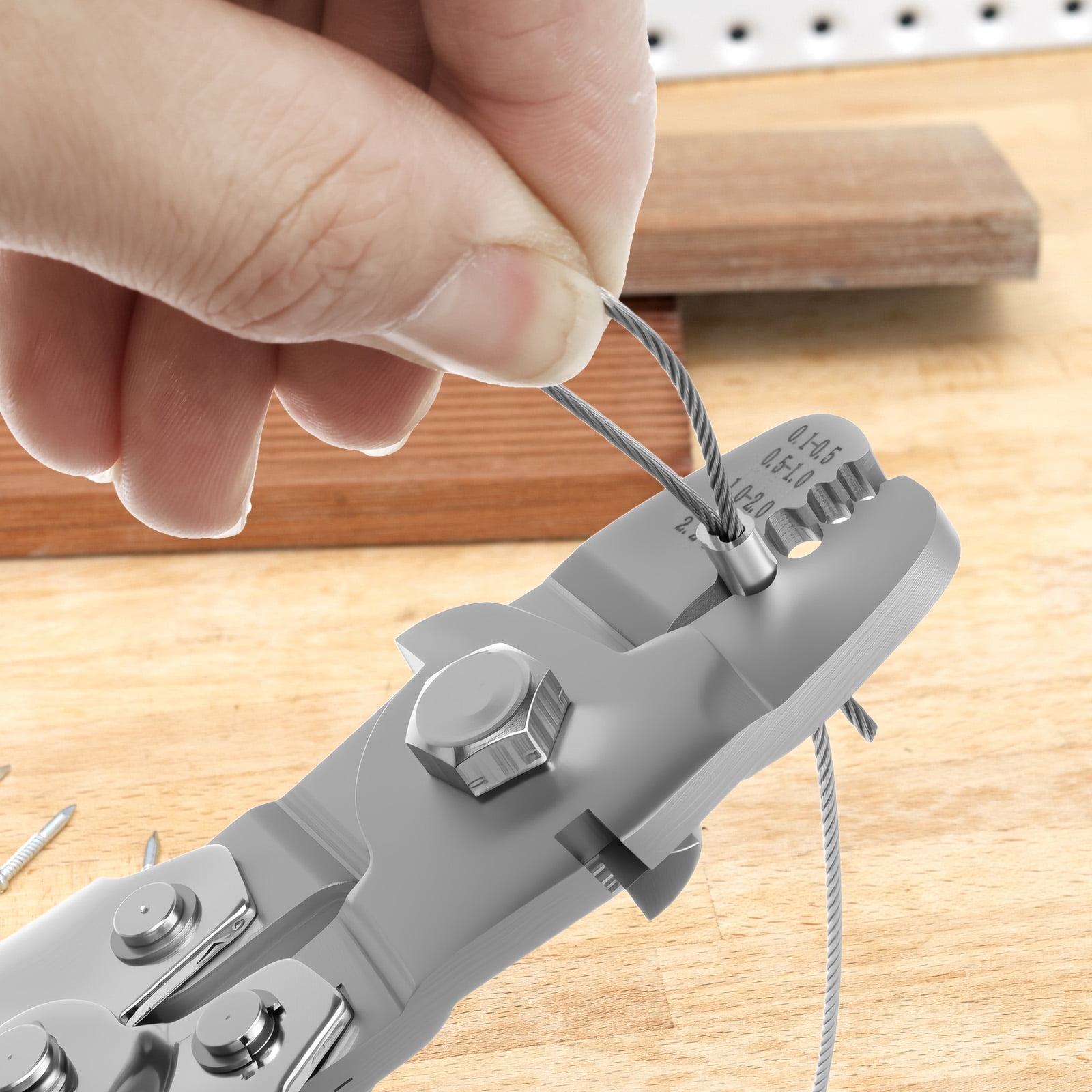 Ikoopy Wire Rope Crimping Tool Kit Efficient Wire Rope Crimper with 160 ...
