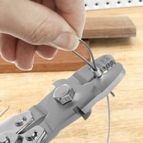 Ikoopy Wire Rope Crimping Tool Kit Efficient Wire Rope Crimper with 160 Aluminum Crimping Loop Sleeve and 12 Stainless Steel Thimble for Railing Decking