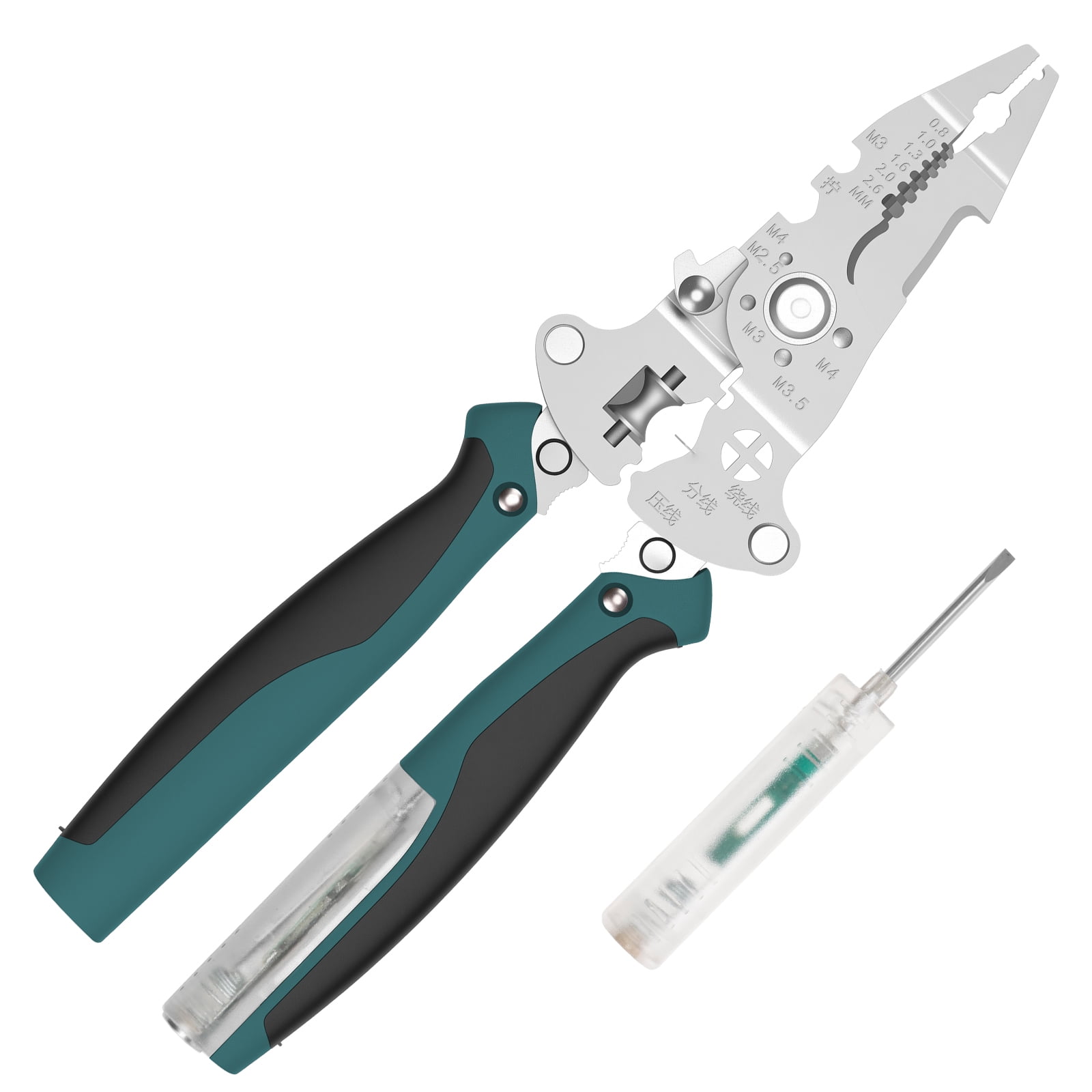 Ikoopy Wire Stripper Pliers Stainless Steel Cable Peeling Plier ...