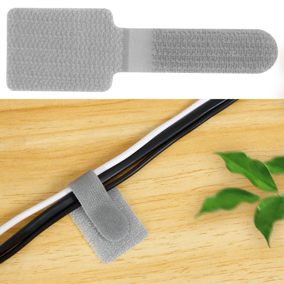 Ikoopy 150/50Pcs Hook and Loop Cable Straps Self Adhesive Hook and Loop Cable Ties Reusable Cord Organizer Polyester Cable Holder Multipurpose Cable Clip for Travel Office Home