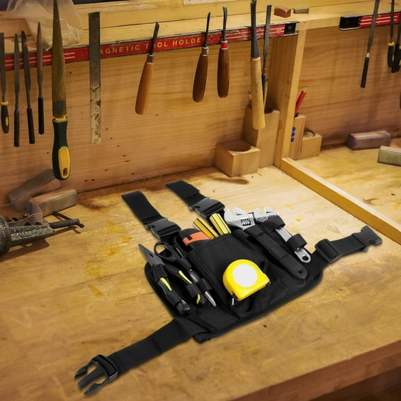 Ikoopy 2Pcs/1Pc Tool Pouch Leg Lightweight Portable Bag Belt Clip Adjustable Tool Storage Bag Multifunctional Holder Oxford Cloth Tool Pouch Hammer Screwdriver Small Wrench Scissors