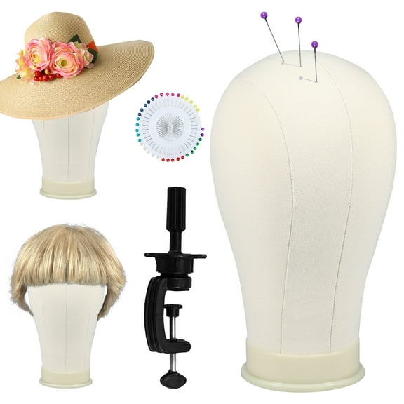 Ikoopy Enduring Head Wig for Styling Sturdy Wig Styling Stand Multipurpose Wig Making Kit Easy to Use Head Wig Easy to Stall Wig Styling Stand for Cosplay Making Wigs Display
