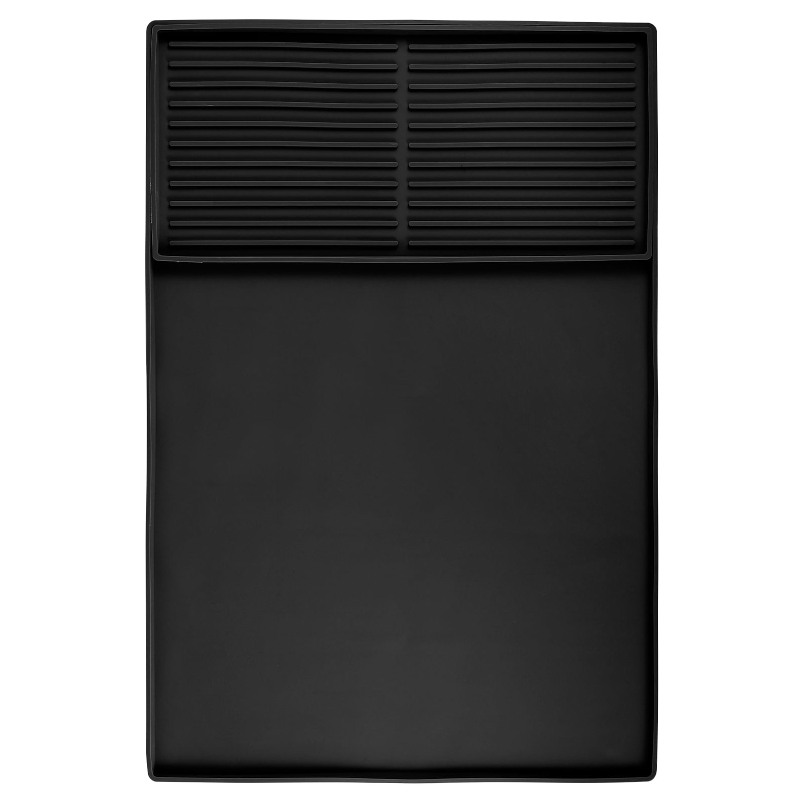 Silicone Coffee Mat, 24'' X 16'' Bar Mat With Detachable Dish Drying Mat For Countertops, Fits Under Coffee Maker, Machine, Espresso Machine, Dish Rack