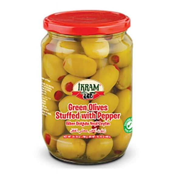 Ikram Pepper Stuffed Green Olives - 14.10 oz