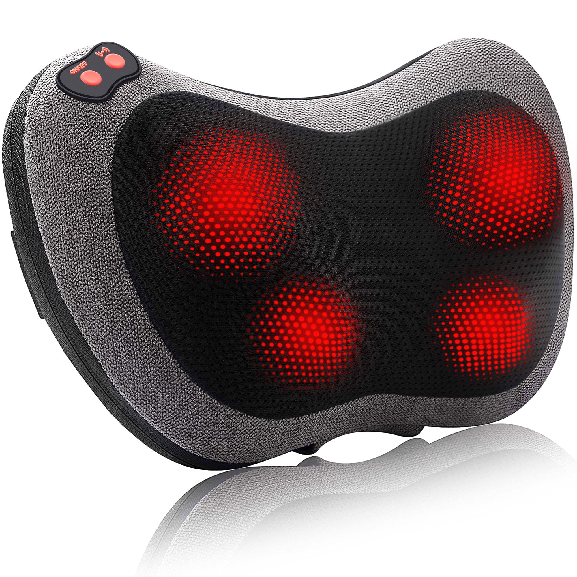 Ikristin Shiatsu Back and Neck Massager Ikristin Tissue Kneading Massage Pillow with Heat