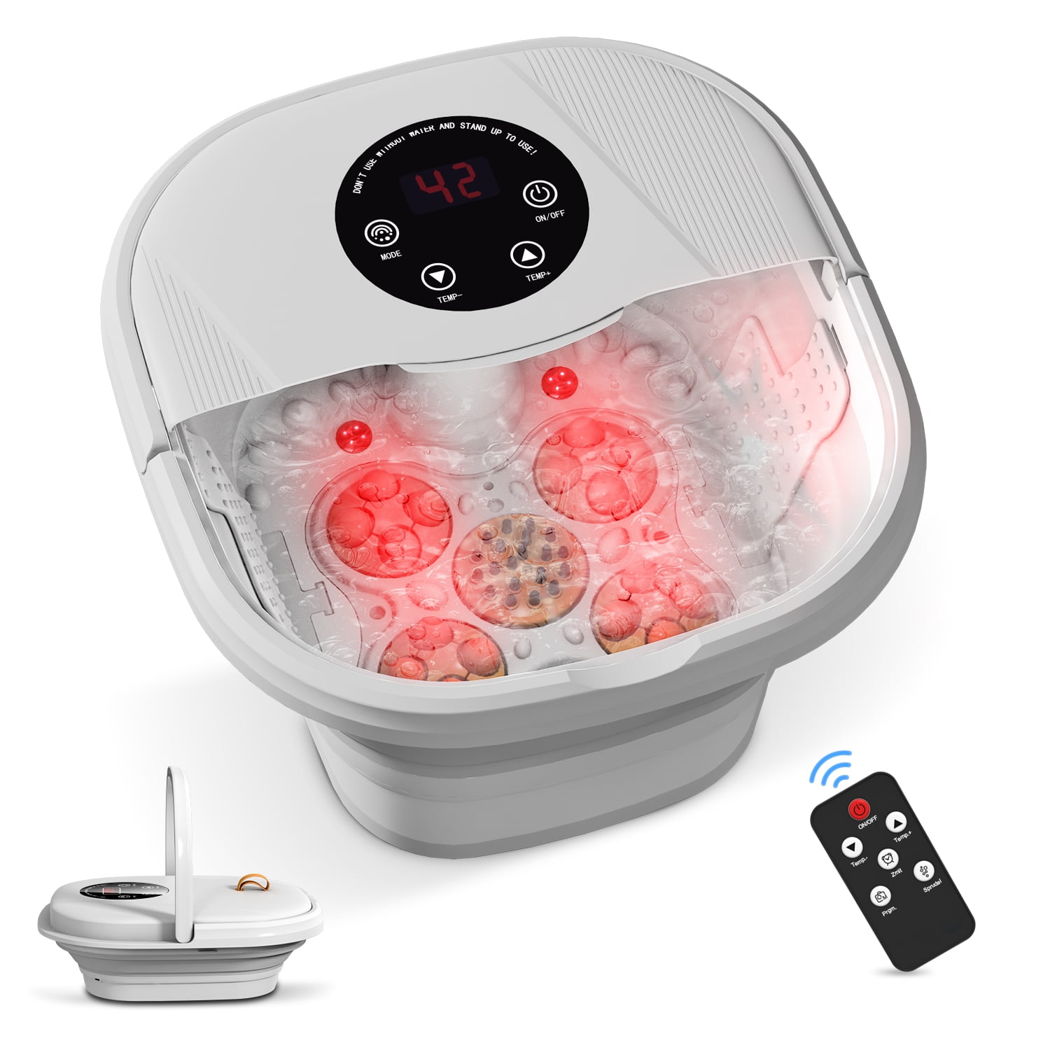 Ikristin Upgrade Collapsible Foot Spa Electric Rotary Massage, Pedicure