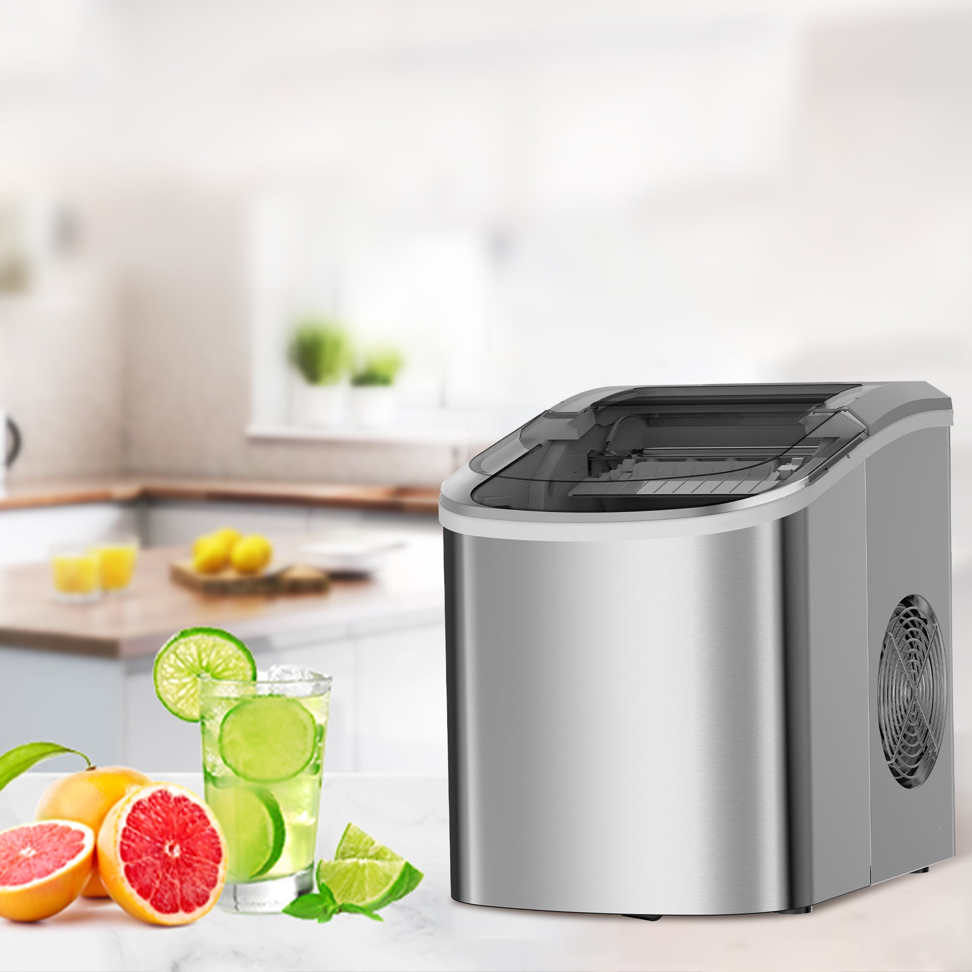 Iktch 33 Lb. Daily Production Bullet Clear Ice Portable Ice Maker