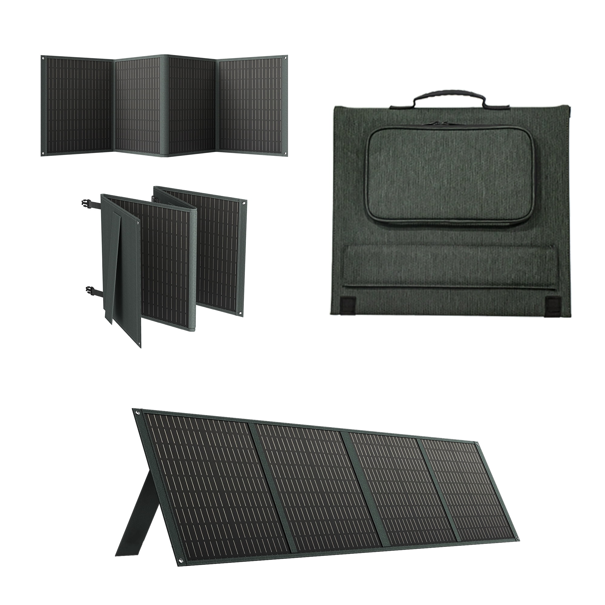 Ikuby 110W Foldable Monocrystalline Solar Panel - Waterproof, Portable, and Fast-Charging for Power Stations & USB Devices