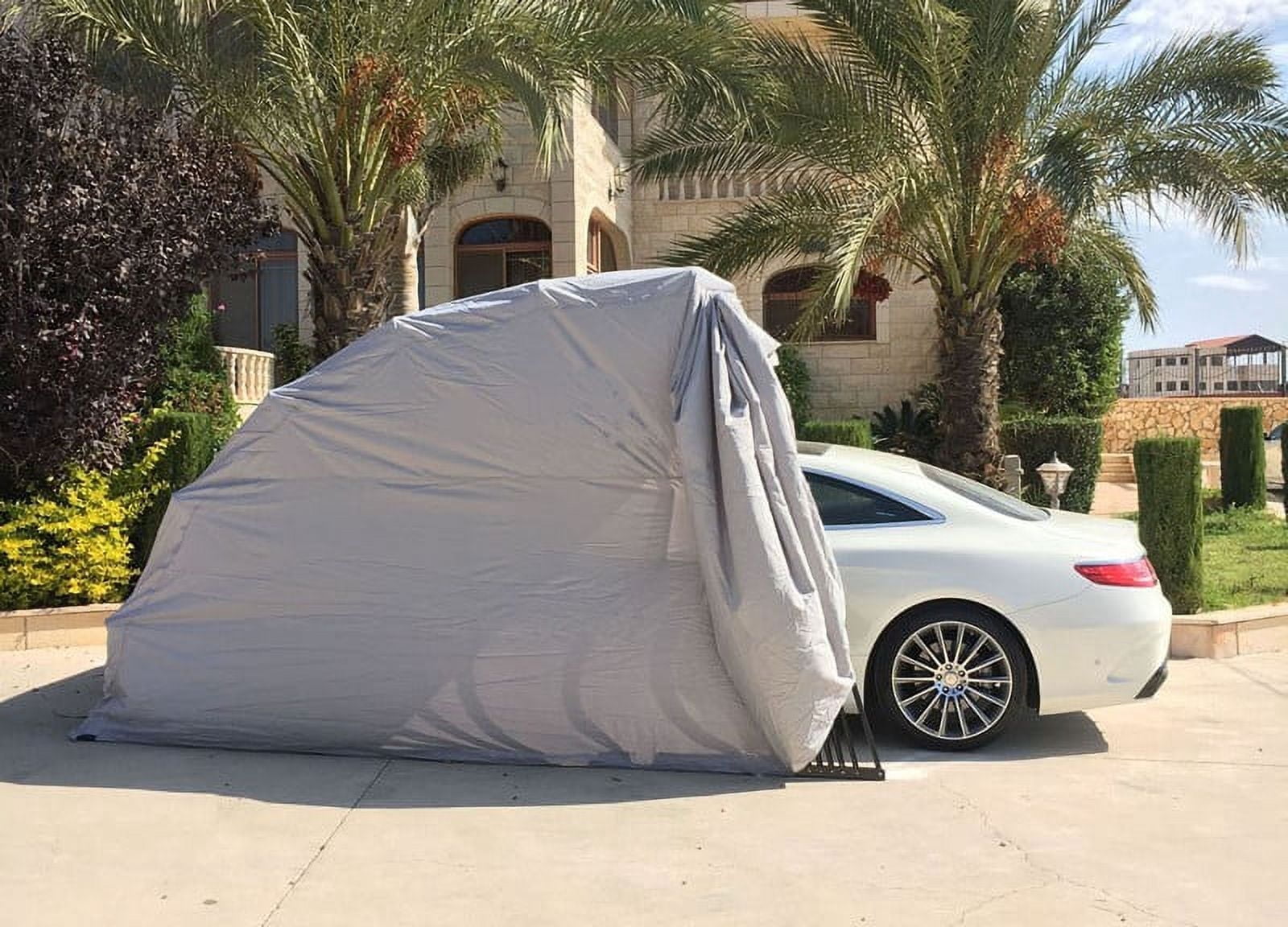 Ikuby All Weather Proof Carport, Car Shelter, Car Canopy, Car Garage, Car shed, Car House, Car Park, Foldable, Retractable, Lockable, Durable Shelter