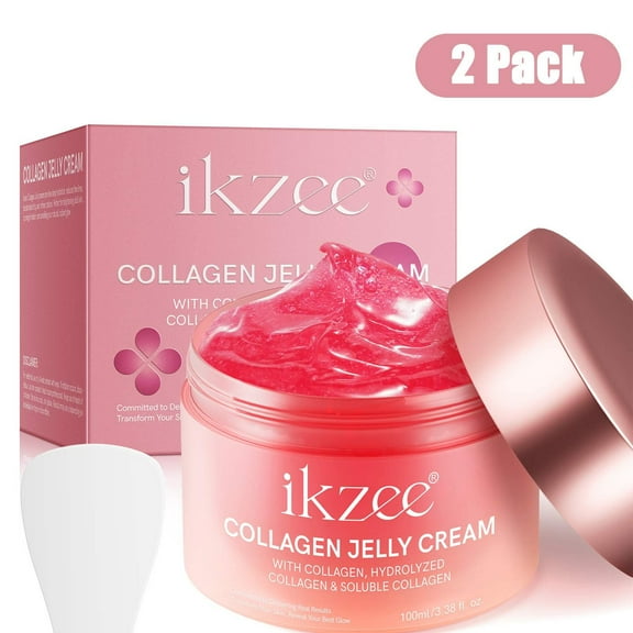 Ikzee Collagen Jelly Cream, Preserves Firmness Elasticity, Barrier, Lifted Look for Skin - 2Pack