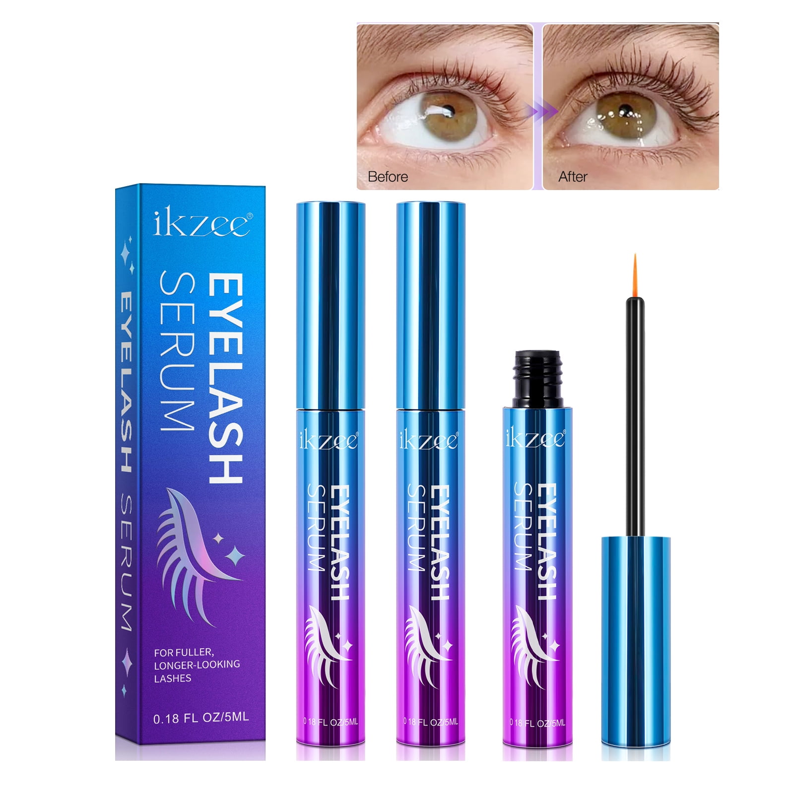 Bellyful Eyelash Serum 2本セット Amazon.com: Lash & Brow Growth Bundle – Hormone-Free