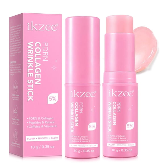 Ikzee PDRN Collagen Multi Balm Stick, Hydrating Face Balm with Peptides & Retinol, Multi-Use Skin Conditioning Care, 10g(2Pack)