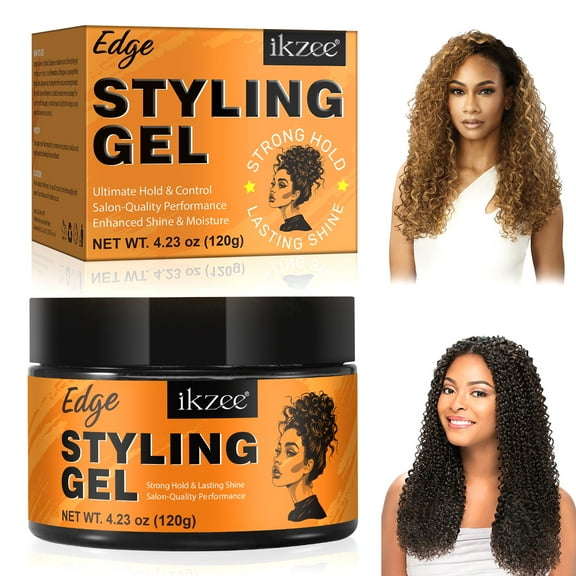 Ikzee Premium Styling Gel-Edge Control Hair Gel-Styling Gel for All Hair Types-Strong Hold & Lasting Shine,4.23 oz