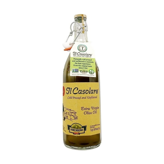 Il Casolare Unfiltered Extra Virgin Olive Oil, 33.8 oz, Cold Pressed