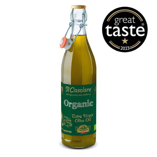 Il Casolare Unfiltered Organic Extra Virgin Olive Oil 750ml, British Import (Pack of 2)
