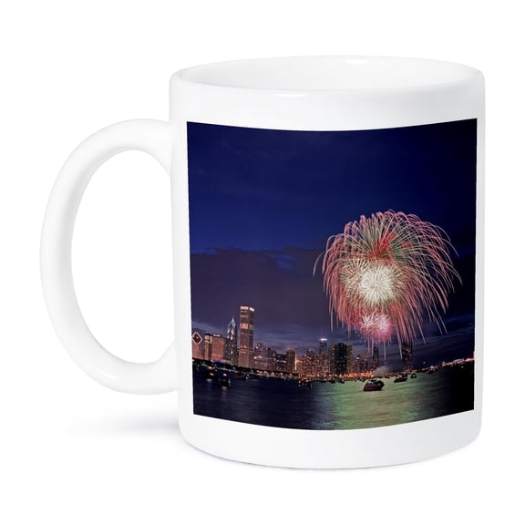 3dRose, IL, Chicago, Fourth of July holiday fireworks - US14 RGO0281 - Russell Gordon, 15oz Mug