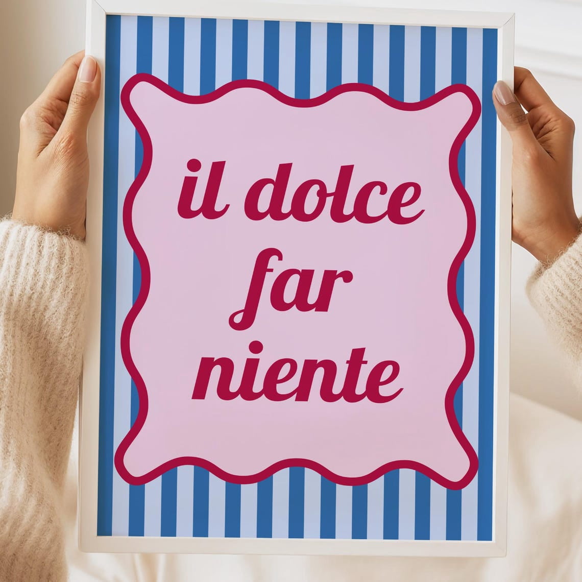 Il Dolce Far Niente Poster, Italian Typography , Aesthetic Trendy Wall ...