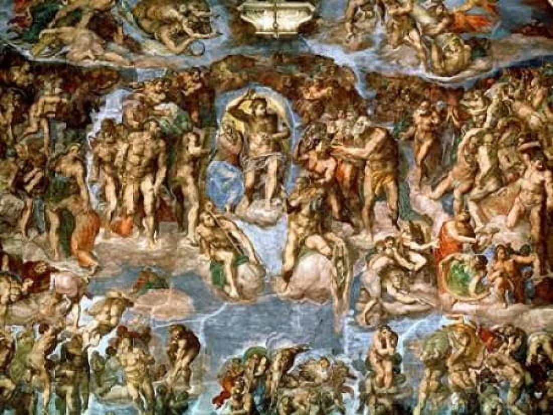 Il Giudizio Universale Canvas Art - Michelangelo Buonarroti (22 x 28)
