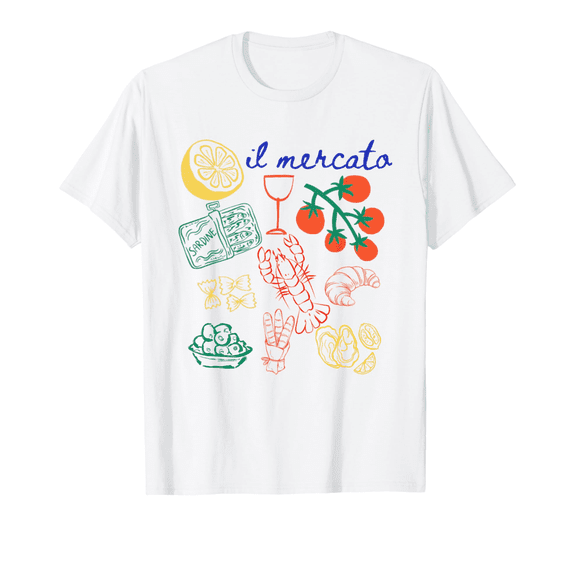 Il Mercato Italian Farmers Market Italian Summer Food T-Shirt