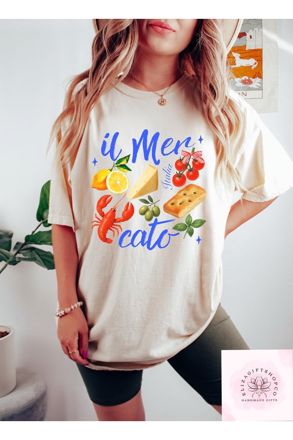 Il Mercato Shirt Italian Market Shirt, Sardines T-shirt, Oysters Shirt, Lobster Lover Gift, Tomato Girl Tee, La Dolce Vita Shirt, Unisex T-Shirt