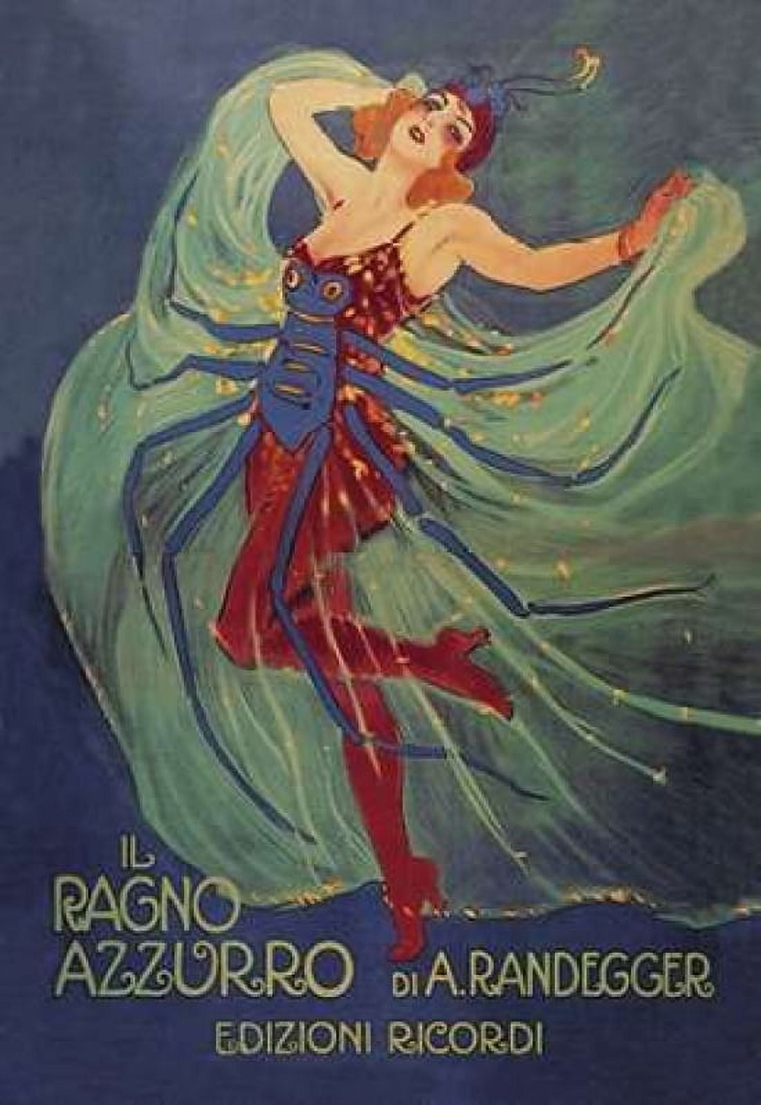 Il Ragno Azzurro (The Blue Spider) 1912 Canvas Art - Leopoldo Metlicovitz (12 x 18)