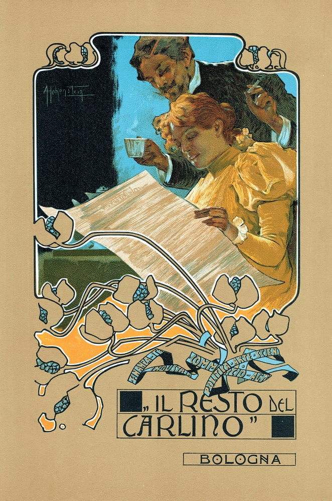 Il Resto del Carlino 1914 Canvas Art - Adolph Hohenstein (18 x 24)