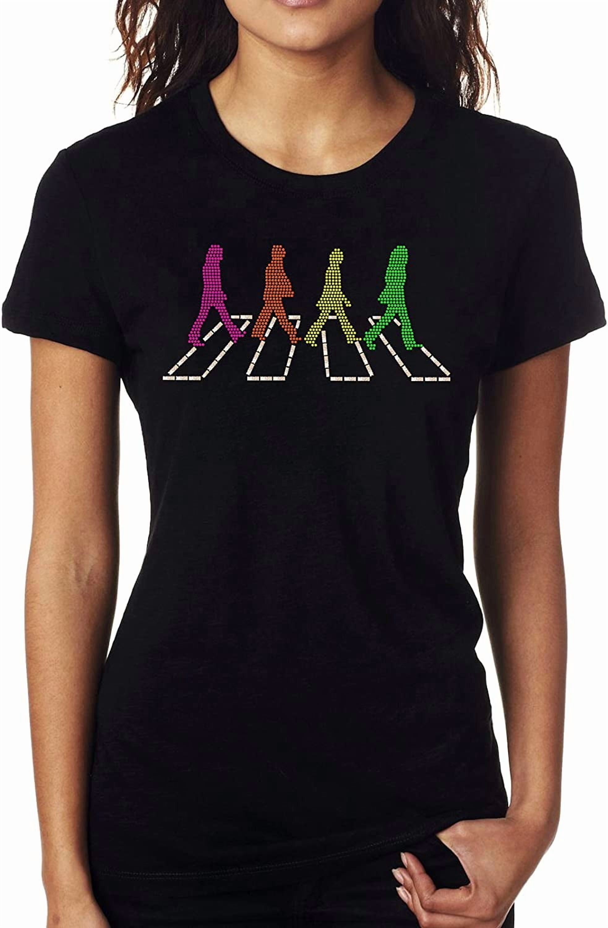 The Beatles Abbey Road Tee T-shirt Rhinestuds Slim Fit