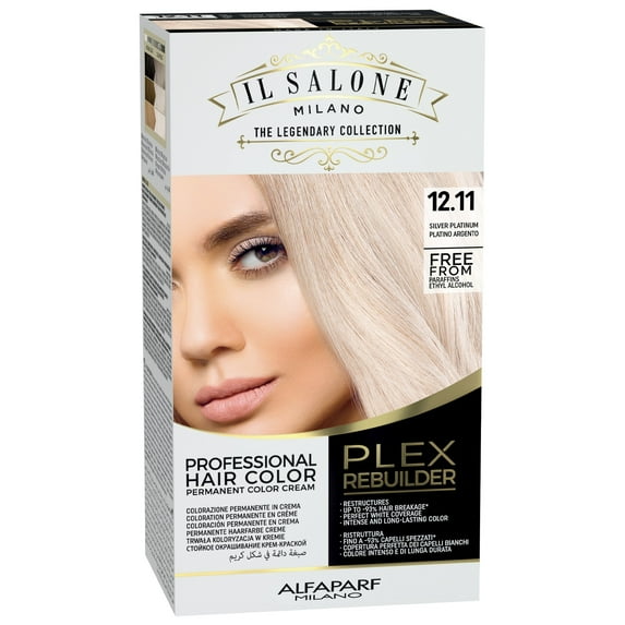 Il Salone Milano Plex Rebuilder Permanent Hair Color Kit - 12.11 Silver Platinum