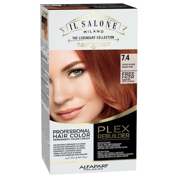 Il Salone Milano Plex Rebuilder Permanent Hair Color Kit - 7.4 Copper Blonde