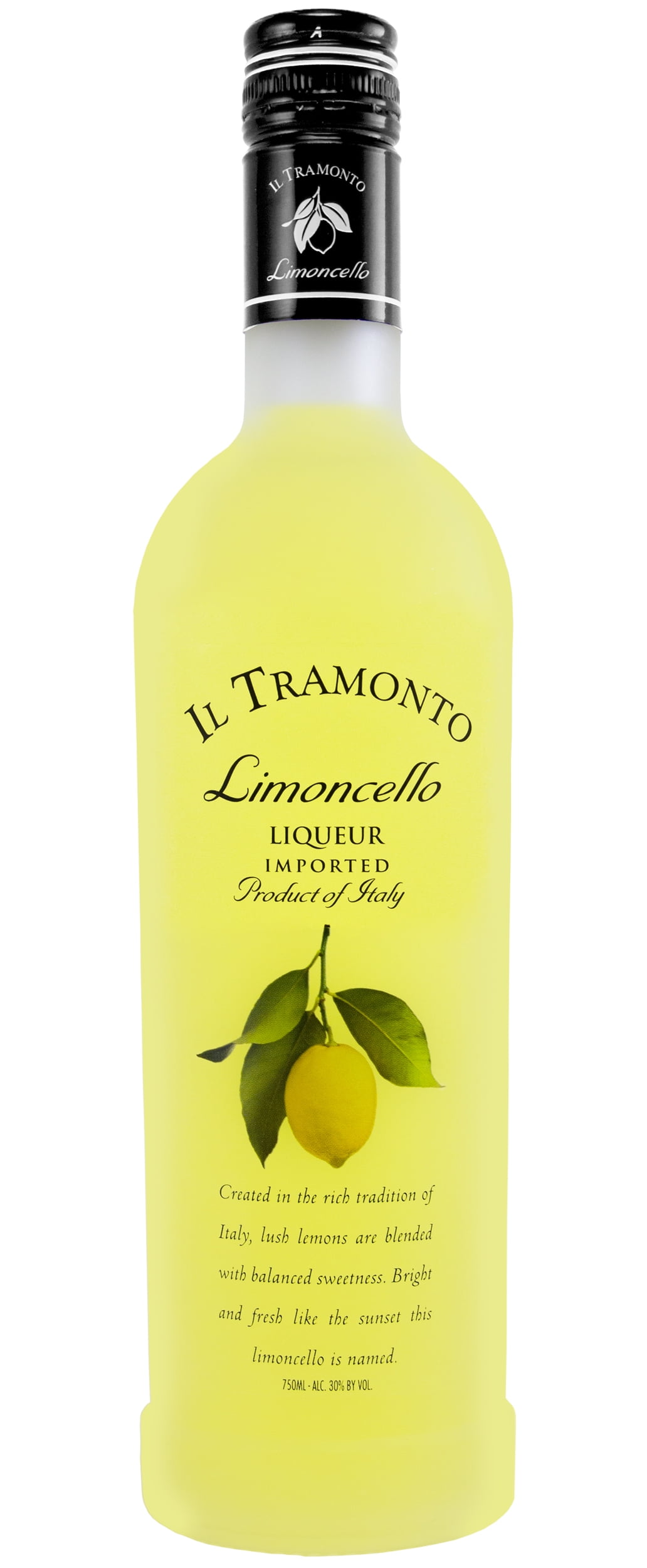 Il Tramonto Limoncello Italian Lemon Liqueur 60 Proof 750ml Glass Bottle