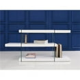 thumbnail image 1 of Il Vetro Glass Bookcase, White Lacquer - 29 x 55 x 13 in., 1 of 1