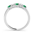 thumbnail image 1 of Ilano collection 50633E-W.SIDE Green & White 5 Stones Wedding Band - 14k White Gold, 1 of 1