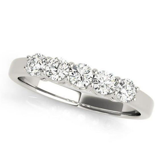 Ilano r50633-w-8 0.5 CT 14K White Gold Lab Grown Diamond Band, Size - 8