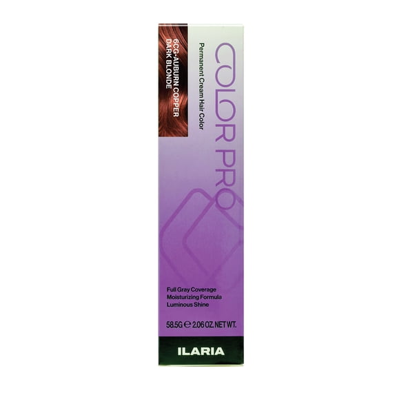 Ilaria COLORPRO Permanent Hair Color 6CG- Auburn Copper Dark Blonde 2 oz
