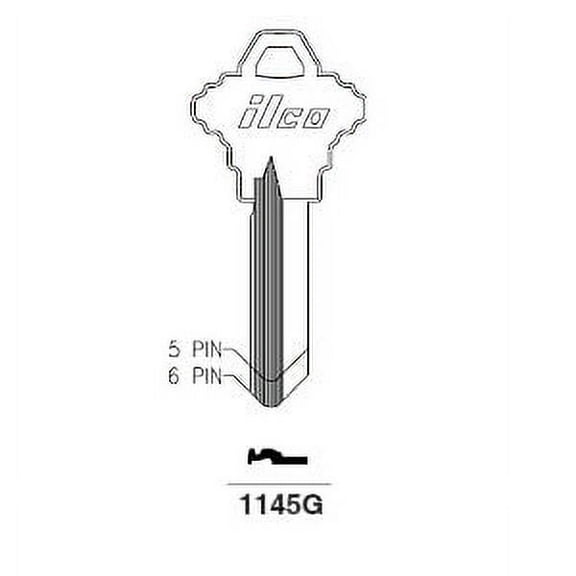 Ilco 1145G Key blank, Replacement for G Section, 5-pin (10-Pack)