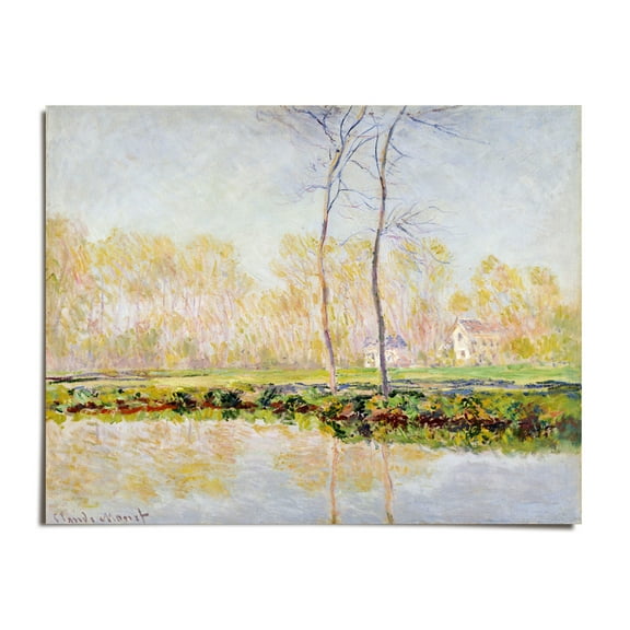Ile de La Grande Jatte Through the Trees - Claude Monet - 9x12 - Wall Art Print - UNFRAMED