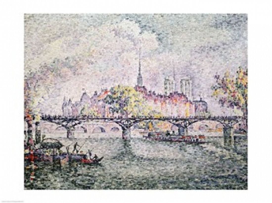 Ile de la Cite Paris 1912 Canvas Art - Paul Signac (36 x 24)