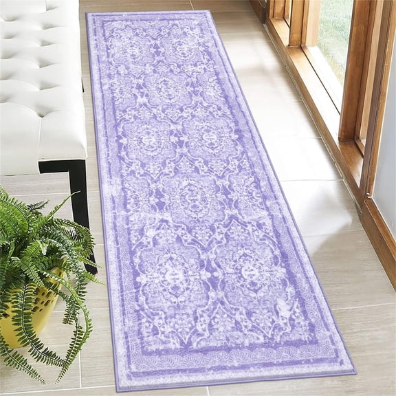 Ileading 2' x 6' Boho Runner Rug, Non Slip Washable Shaggy Soft Carpet Area Rug for Hallways Entryway Bedroom