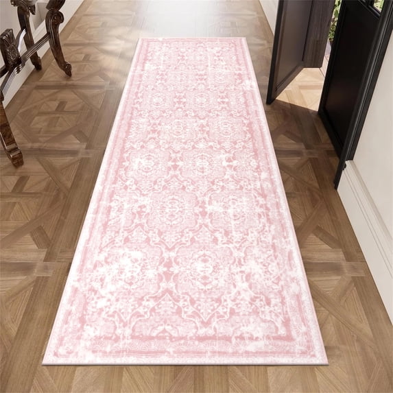 Ileading 2' x 6' Boho Runner Rug, Non Slip Washable Shaggy Soft Carpet Area Rug for Hallways Entryway Bedroom