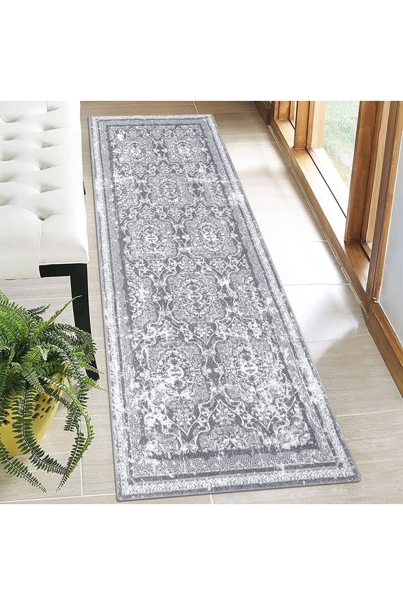 2' x 6' Boho Runner Rug, Non Slip Washable Shaggy Soft Carpet Area Rug for Hallways Entryway Bedroom