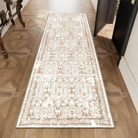 Ileading 2' x 6' Boho Runner Rug, Non Slip Washable Shaggy Soft Carpet Area Rug for Hallways Entryway Bedroom