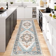 Ileading 2' x 6' Runner Rugs Washable Area Rug Carpet Non Slip Runner Rug for Home Decor Entryway Hallway Bedroom