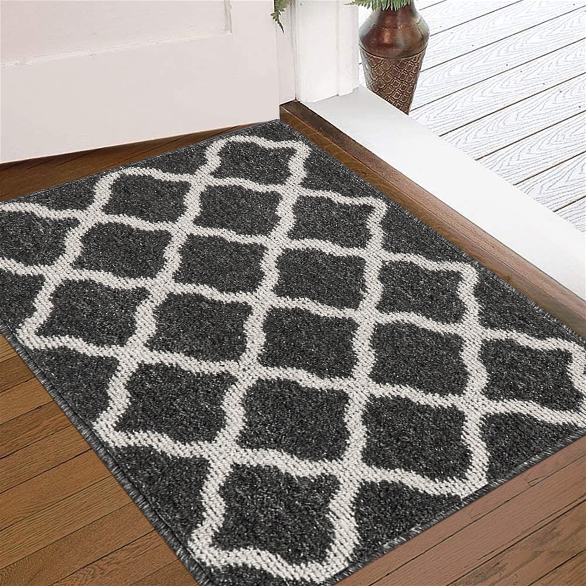 Ileading Non-Slip Washable Rubber Backing Indoor Door Mat, Entry Floor ...