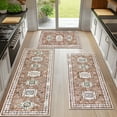 thumbnail image 1 of Ileading 3 Pieces Boho Kitchen Rug Sets Non Slip Soft Kitchen Mat Floor Mat for Kitchen, Laundry Room and Hallway, 1 of 14