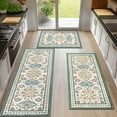 thumbnail image 1 of Ileading 3 Pieces Boho Kitchen Rug Sets Non Slip Soft Kitchen Mat Floor Mat for Kitchen, Laundry Room and Hallway, 1 of 14
