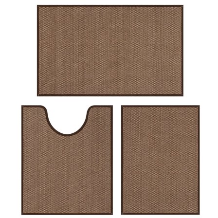 Bathroom Rugs Sets 3 Piece, Washable, Super Absorbent Bath Mat for Bathroom
